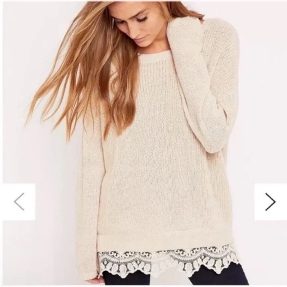 Urban outfitters pins and needles lace sweater - Picture 2 of 5